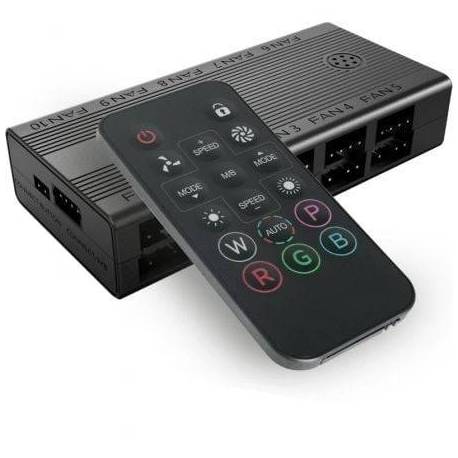 CONTROLADOR HUB REMOTO MARS GAMING MF-HUB PARA VENTILADORES ARGB