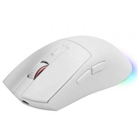 RATÓN GAMING INALÁMBRICO MARS GAMING MM-T3/ BATERÍA RECARGABLE/ HASTA 14400 DPI/ BLANCO