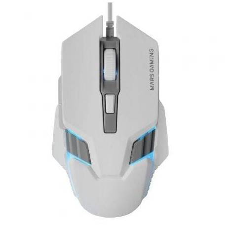 RATÓN GAMING MARS GAMING MM024/ HASTA 4000 DPI/ BLANCO