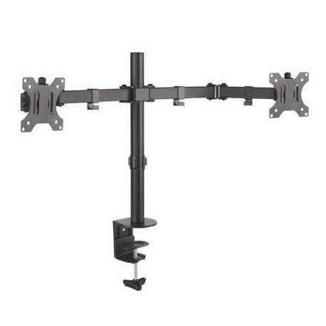 SOPORTE DE MESA PARA 2 MONITORES AISENS DT32TSR-041/ GIRATORIO/ INCLINABLE/ HASTA 8KG