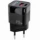 CARGADOR DE PARED TOOQ TQWC-QCPD20/ 1XUSB TIPO-C/ 1XUSB/ 20W