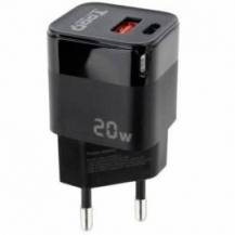 CARGADOR DE PARED TOOQ TQWC-QCPD20/ 1XUSB TIPO-C/ 1XUSB/ 20W