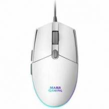 RATÓN GAMING MARS GAMING MMGW/ HASTA 3200 DPI/ BLANCO