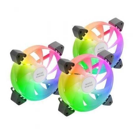 PACK 3 VENTILADORES MARS GAMING MF-3A/ 12CM/ ARGB