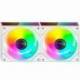 PACK 2 VENTILADORES MARS GAMING MF-3DPROX2R/ 12CM/ ARGB/ BLANCOS