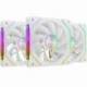 PACK 3 VENTILADORES INVERTIDOS MARS GAMING MF-LINKFINITYKIT2R/ 12CM/ ARGB/ BLANCOS