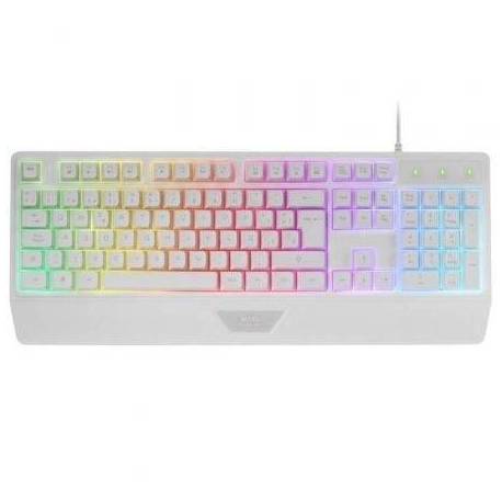 TECLADO GAMING SEMIMECÁNICO MARS GAMING MK124/ BLANCO