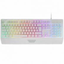 TECLADO GAMING SEMIMECÁNICO MARS GAMING MK124/ BLANCO