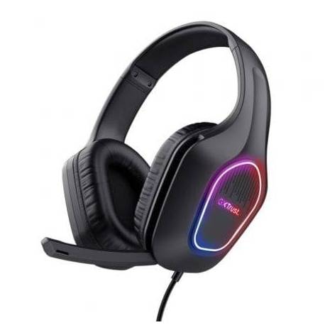 AURICULARES GAMING CON MICRÓFONO TRUST GAMING GXT 416 ZIROX/ JACK 3.5/USB NEGROS