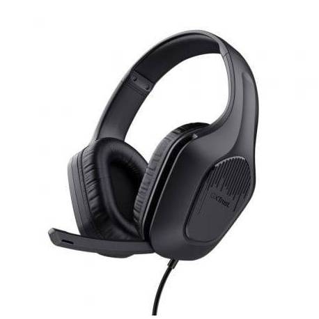 AURICULARES GAMING CON MICRÓFONO TRUST GAMING GXT 415 ZIROX/ JACK 3.5/ NEGROS