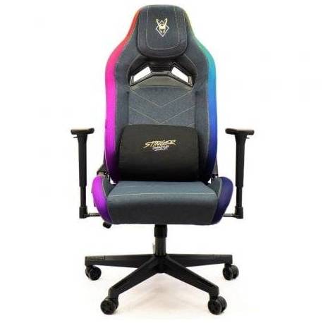 SILLA GAMING WOXTER STINGER STATION ELITE/ LUCES LED/ DORADA Y PLATA