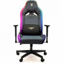 SILLA GAMING WOXTER STINGER STATION ELITE/ LUCES LED/ DORADA Y PLATA