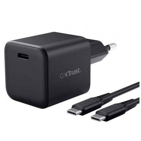 CARGADOR DE PARED GAN TRUST GAMING GXT 1258 SWITCH 2/ 1XUSB TIPO-C/ INCLUYE CABLE USB TIPO-C/ 65W