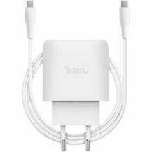 CARGADOR DE PARED GAN TRUST MAXO 45W/ 1XUSB TIPO-C/ INCLUYE CABLE USB TIPO-C/ 45W