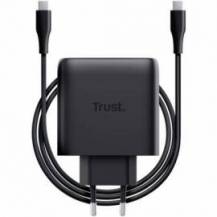 CARGADOR DE PARED GAN TRUST MAXO 65W/ 1XUSB TIPO-C/ INCLUYE CABLE USB TIPO-C/ 65W