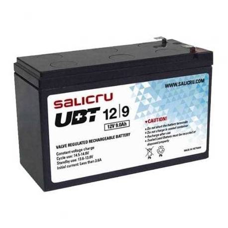 BATERÍA SALICRU UBT 12/9 COMPATIBLE CON SAI SALICRU SEGÚN ESPECIFICACIONES