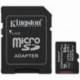 TARJETA DE MEMORIA KINGSTON CANVAS SELECT PLUS 64GB MICROSD XC CON ADAPTADOR/ CLASE 10/ 100MBS