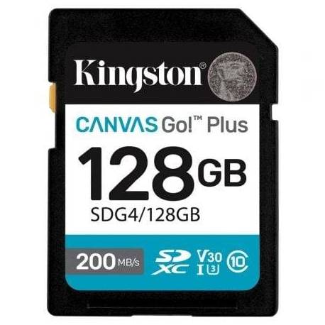 TARJETA DE MEMORIA KINGSTON CANVAS GO! PLUS 128GB SD XC/ CLASE 10/ 200MBS