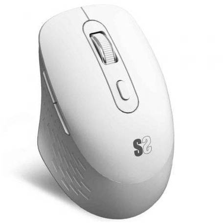 RATÓN ERGONÓMICO INALÁMBRICO POR BLUETOOTH/ 2.4GHZ SUBBLIM CURVE ERGO DUAL BATTERY/ BATERÍA RECARGABLE/ HASTA 1600 DPI/ BLANCO