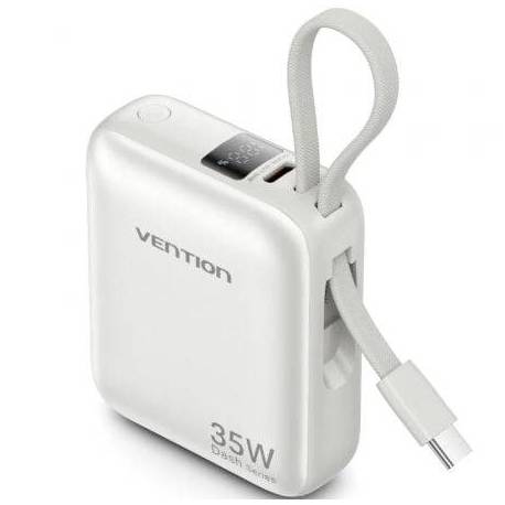 POWERBANK 10000MAH VENTION FHEN0/ 35W/ BEIGE/ INCLUYE CABLE USB TIPO-C