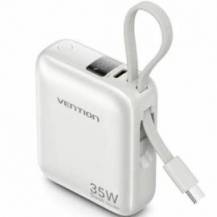 POWERBANK 10000MAH VENTION FHEN0/ 35W/ BEIGE/ INCLUYE CABLE USB TIPO-C
