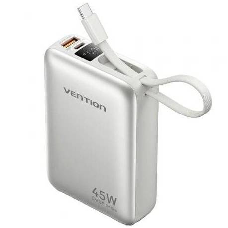 POWERBANK 20000MAH VENTION FHGN0/ 45W/ BEIGE/ INCLUYE CABLE USB TIPO-C