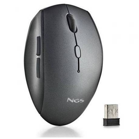 RATÓN INALÁMBRICO NGS BEE BLACK/ HASTA 1600 DPI