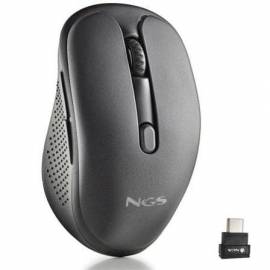 RATÓN INALÁMBRICO NGS EVO JOT SILENCIOSO/ BATERÍA RECARGABLE/ HASTA 1600 DPI/ NEGRO
