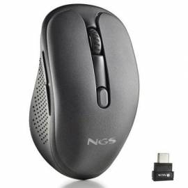 RATÓN INALÁMBRICO NGS EVO MIX SILENCIOSO/ BATERÍA RECARGABLE/ HASTA 3200 DPI/ NEGRO
