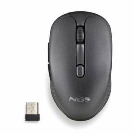 RATÓN INALÁMBRICO NGS EVO RUST/ BATERÍA RECARGABLE/ HASTA 1600 DPI/ NEGRO
