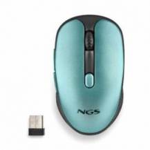 RATÓN INALÁMBRICO NGS EVO RUST/ BATERÍA RECARGABLE/ HASTA 1600 DPI/ VERDE AGUA