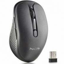RATÓN INALÁMBRICO NGS EVO SPOOK SILENCIOSO/ BATERÍA RECARGABLE/ HASTA 1600 DPI/ NEGRO