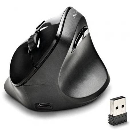 RATÓN VERTICAL INALÁMBRICO NGS EVO MOKSHA/ BATERÍA RECARGABLE/ HASTA 2400 DPI