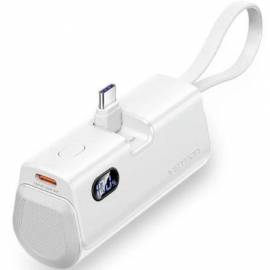 POWERBANK 4800MAH VENTION FHQW0/ 22.5W/ BLANCA/ INCLUYE CABLE USB TIPO-C Y LIGHTNING