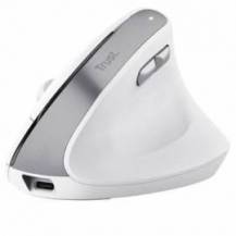 RATÓN VERTICAL INALÁMBRICO TRUST BAYO II/ BATERÍA RECARGABLE/ HASTA 2400 DPI/ BLANCO