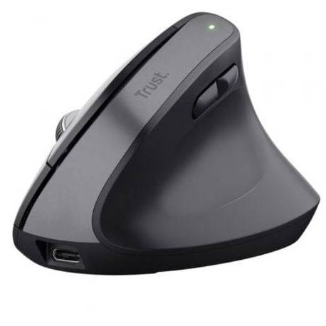 RATÓN VERTICAL INALÁMBRICO POR BLUETOOTH TRUST BAYO+/ BATERÍA RECARGABLE/ HASTA 2400 DPI
