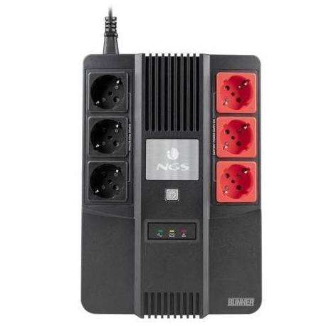 SAI OFFLINE NGS FORTRESS BUNKER/ 600VA-360W/ 6 SALIDAS/ FORMATO BLOQUE