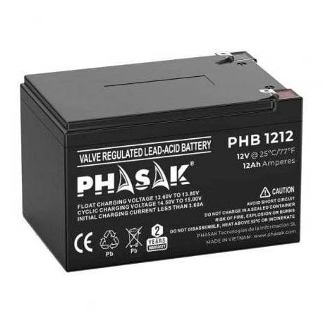 BATERÍA PHASAK PHB 1212 COMPATIBLE CON SAI/UPS PHASAK SEGÚN ESPECIFICACIONES