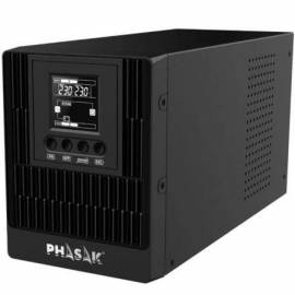 SAI ONLINE PHASAK 1000 VA ONLINE LCD/ 1000VA-1000W/ 3 SALIDAS/ FORMATO TORRE