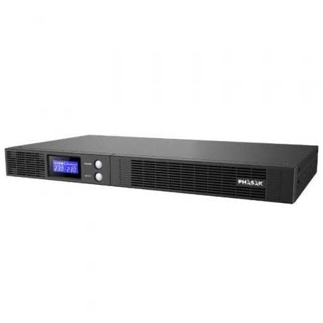 SAI LÍNEA INTERACTIVA PHASAK PROTEKT SLIM RACK/ 1500VA-900W/ 4 SALIDAS/ FORMATO RACK