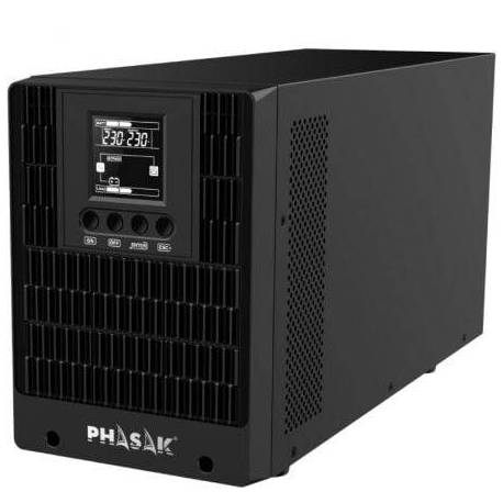 SAI ONLINE PHASAK 2000 VA ONLINE LCD/ 2000VA-2000W/ 4 SALIDAS/ FORMATO TORRE