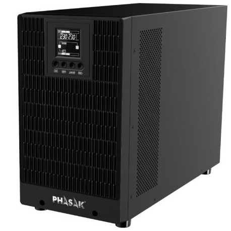 SAI ONLINE PHASAK 3000 VA ONLINE LCD/ 3000VA-3000W/ 4 SALIDAS/ FORMATO TORRE