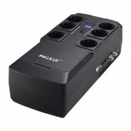 SAI LÍNEA INTERACTIVA PHASAK KRYPTOS 800 VA/ 480W/ 6 SALIDAS/ FORMATO BLOQUE