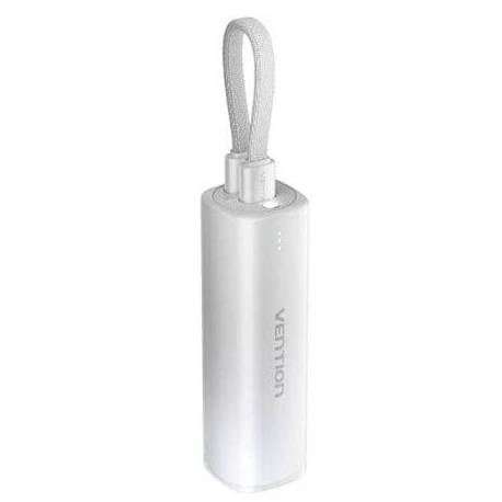 POWERBANK 5000MAH VENTION FHWM0/ 20W/ GRIS/ INCLUYE CABLE USB TIPO-C Y LIGHTNING
