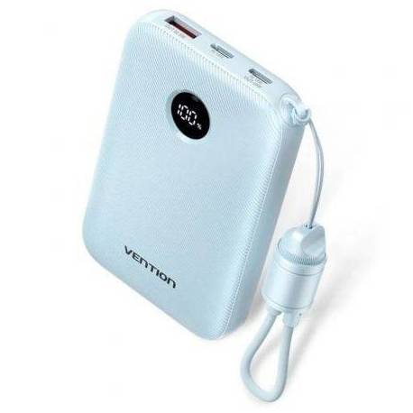 POWERBANK 10000MAH VENTION FKAL0-C/ 22.5W/ AZUL/ INCLUYE CABLE USB TIPO-C