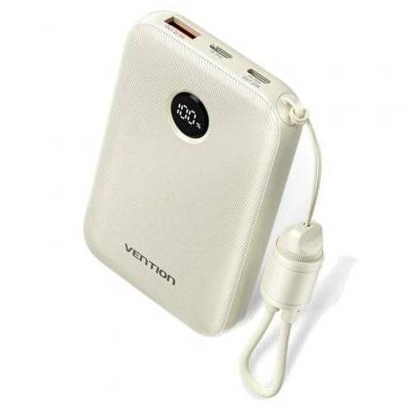 POWERBANK 10000MAH VENTION FKAN0-C/ 22.5W/ GRIS/ INCLUYE CABLE USB TIPO-C
