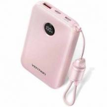 POWERBANK 10000MAH VENTION FKAP0-C/ 22.5W/ ROSA/ INCLUYE CABLE USB TIPO-C