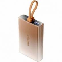 POWERBANK 10000MAH VENTION FHZJ0/ 22.5W/ ORO/ INCLUYE CABLE USB TIPO-C Y LIGHTNING