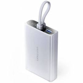 POWERBANK 10000MAH VENTION FHZM0/ 22.5W/ GRIS/ INCLUYE CABLE USB TIPO-C Y LIGHTNING