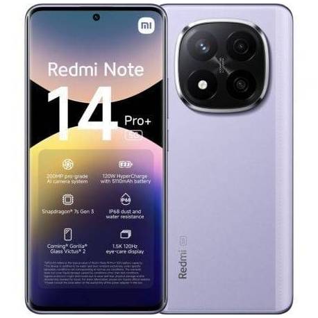 SMARTPHONE XIAOMI REDMI NOTE 14 PRO+ 12GB/ 512GB/ 6.67'/ 5G/ PÚRPURA